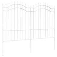 Градска ограда Бяло 240 x 190 cm Прахово покритие стомана