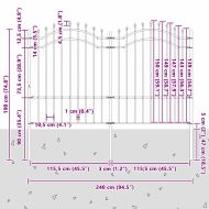 Градска ограда Бяло 240 x 190 cm Прахово покритие стомана