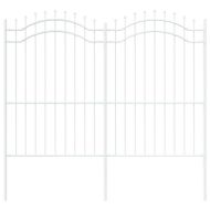 Градска ограда Бяло 240 x 215 cm Прахово покритие стомана