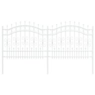 Градска ограда Бяло 240 x 140 cm Прахово покритие стомана
