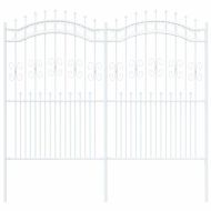Градска ограда Бяло 240 x 228 см Прахово покритие стомана