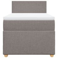 Боксспринг легло с матрак, таупе, 80x200 см, плат