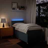 Боксспринг легло с матрак, синьо, 100x200 см, плат