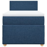 Боксспринг легло с матрак, синьо, 100x200 см, плат