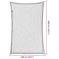 Мрежа за ремарке с еластично въже, черна, 3x2 м, PP