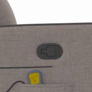 Масажен наклоняем стол, таупе, текстил