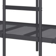 Двуетажно легло без матрак Черно 75x190 cm Стомана