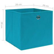 Кутии за съхранение 4 бр нетъкан плат 28x28x28 см бебешко синьо