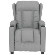 Масажен стол, светлосив, текстил