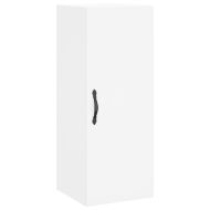 Висок шкаф, бял, 34,5x34x180 см, инженерно дърво