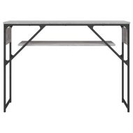 Конзолна маса с рафт, сив сонома, 105x30x75 см, инженерно дърво