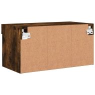 ТВ шкаф с LED осветление, опушен дъб, 60x30x30 см