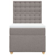 Боксспринг легло с матрак, таупе, 80x200 см, плат