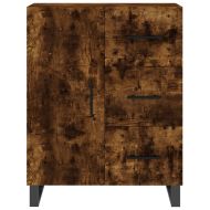 Сайдборд, опушен дъб, 69,5x34x90 см, инженерно дърво