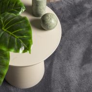 Килим HUARTE с къс косъм, мек и миещ се, антрацит, 160x160 см