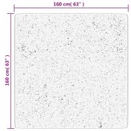 Килим HUARTE с къс косъм, мек и миещ се, антрацит, 160x160 см