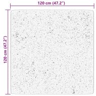 Килим HUARTE с къс косъм, мек и миещ се, кремав, 120x120 см