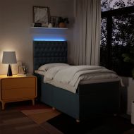 Боксспринг легло с матрак, синьо, 100x200 см, плат