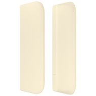 Горна табла за легло, кремава, 83x16x78/88 см, изкуствена кожа