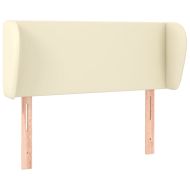 Горна табла с уши, кремава, 83x23x78/88 см, изкуствена кожа