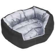 Двулицева перяща възглавница за куче сиво и черно 65x50x20 см