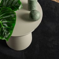 Килим HUARTE с къс косъм, мек и миещ се, черен, Ø 80 см