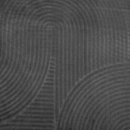 Килим "IZA" с къс косъм, скандинавски вид, антрацит, Ø 80 см