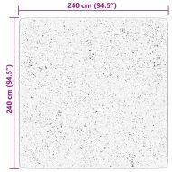 Килим HUARTE с къс косъм, мек и миещ се, черен, 240x240 см