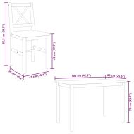 Трапезен комплект, 5 части, бял