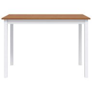 Трапезен комплект, 5 части, кафяво и бяло