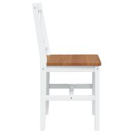 Трапезен комплект, 5 части, кафяво и бяло