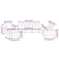 Комплект дивани 4 части с възглавници тъмносив текстил