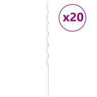 Подкрепа за растение 20 бр. Сребрист 150 x 0,6 x 0,6 см Стомана