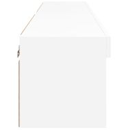 ТВ шкафове с LED осветление 2 бр бели 60x30x30 см