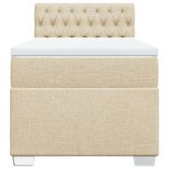 Боксспринг легло с матрак, кремава, 80x200 см, плат