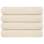 Кърпи за сауна FROGN 4 бр. кремави 80x200 см 360 г/м²