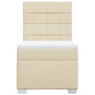 Боксспринг легло с матрак, кремава, 80x200 см, плат