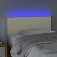 LED Горна табла за легло, кремава, 100x5x78/88 см
