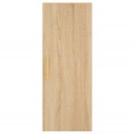 Висок шкаф, сонома дъб, 34,5x34x180 см, инженерно дърво