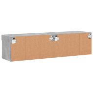 ТВ шкафове с LED осветление 2 бр бетонно сиви 60x30x30 см