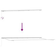 Рамка за сенник Бяло 600 × 300 cm Алуминий