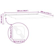 Рамка за сенник Бяло 500 × 300 cm Алуминий