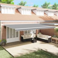 Рамка за сенник Бяло 600 × 350 cm Алуминий