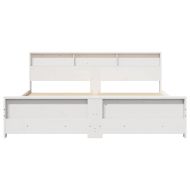 Рамка за легло с таблото Бяло 200 x 200 cm Инженерно дърво