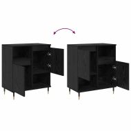 Скейдбордове 2 pcs Черен дъб 120 x 35 x 70 см Инженерно дърво