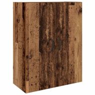 Висок шкаф 2 pcs Старо дърво Инженерно дърво