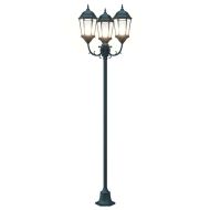 Градинска светлина Винтидж четкано зелено 57 x 49 x 241 см