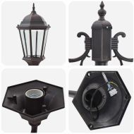 Градинска светлина Бронзов 68 x 20 x 235 см Алуминий и стъкло