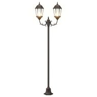 Градинска светлина Бронзов 68 x 20 x 235 см Алуминий и стъкло