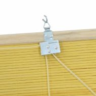 Ролетна щора С завеси Жълто 110 x 160 cm бамбук